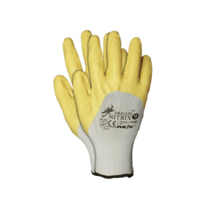 Nitrile Coated Grip Gloves Yellow/White