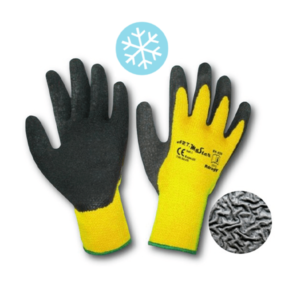 Latex Coated Warmed Grip Gloves Yellow/Black