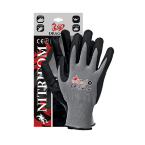 Nitrile Coated Grip Gloves Gray/Black