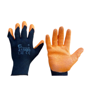 Latex Coated Warmed Gloves Orange/Black