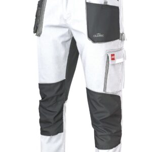 CLASSIC STRETCH Slim Work Trousers – White Canvas 4-Way Stretch (EN ISO 13688)