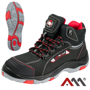 BTNRED S3 Safety Boots – Black Steel Toe (S3)