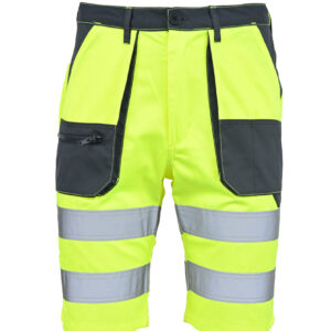BRIXTON FLASH Hi-Vis Work Shorts – Yellow (EN ISO 20471)