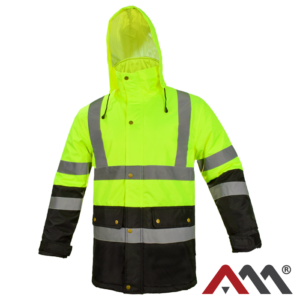 FLASH BI Hi-Vis Winter Work Jacket – Yellow/Navy (EN ISO 20471 Class 2, EN ISO 343)