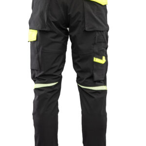 SEVEN KINGS RIVAL Softshell Work Trousers – Black/Yellow