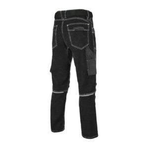 COLEMANN Work Jeans – Black Stretch Denim Trousers with Knee-Pad Pockets (EN ISO 13688)