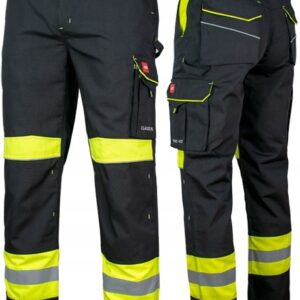 CLASSIC-VIS black and yellow reflective work trousers