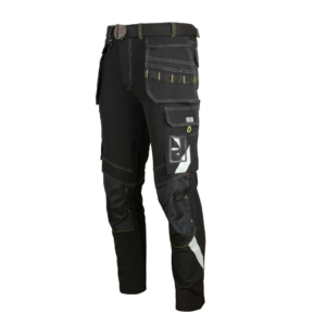 Classic4Dynamic Work Trousers - Black 4-Way Stretch Softshell, Reflective (EN ISO 13688)