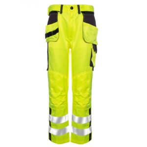 CONSORTE PROTEUS Work Trousers - Yellow, Reflective Bands, Kneepad Pockets (EN ISO 13688)