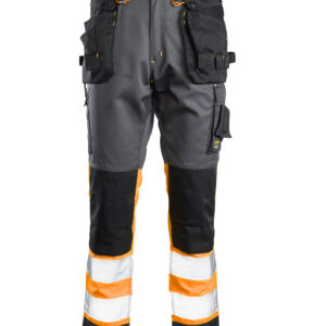 SEVEN KINGS FLASH grey and orange reflective work trousers