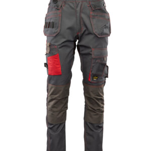 SEVEN KINGS QUARTZ grey and red work trousers